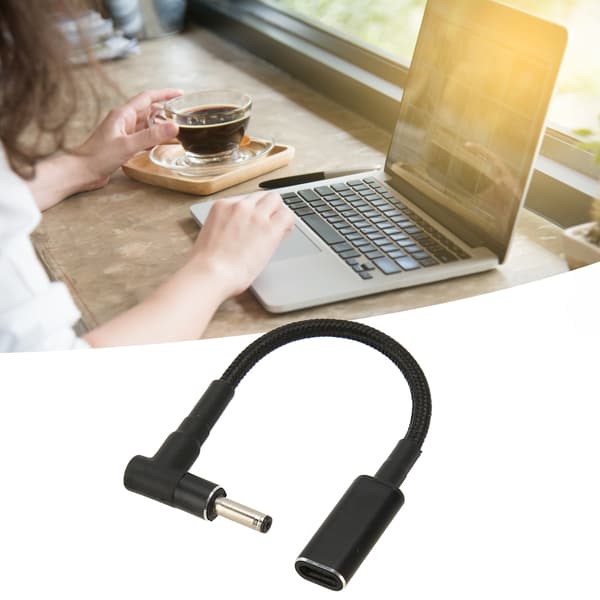 USB-C til 4.0x1.35mm opladerkabel, 100W PD strømadapter til Slim Tip bærbar computer