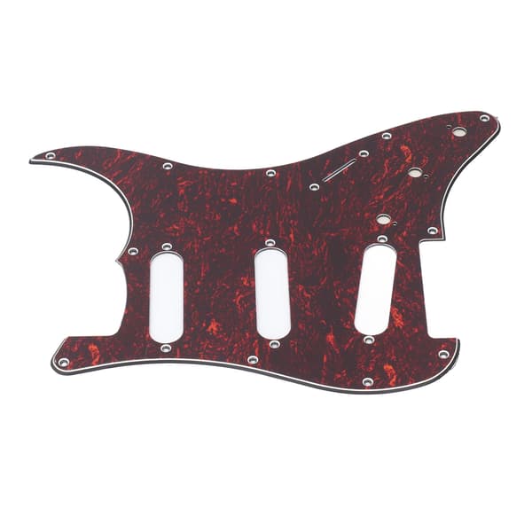 Rött Stratocaster 11-håls gitarrplektrumskydd, plast-scratchplate, ersättningsskydd för elgitarr