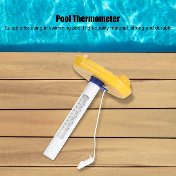 Härlig tecknad form flytande pooltermometer temperaturmätare med ℉/℃ display