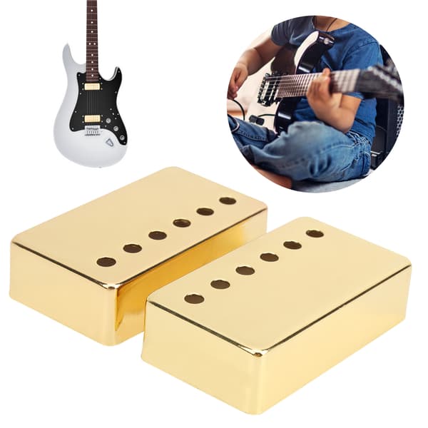 2x Elgitarr Pickup Skalöverdrag Nickel Guld 50/52 mm Gitarrreservdelar