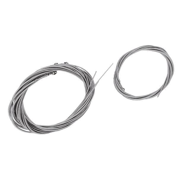 5-pack rostfria silverbasgitarrsträngar 120 cm 1,2-3 mm för 5-strängad elbas reservdelar