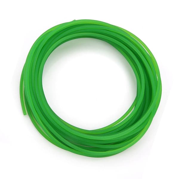 Grøn ru overflade PU polyurethan rundrem til drivtransmission (4mm*10m)