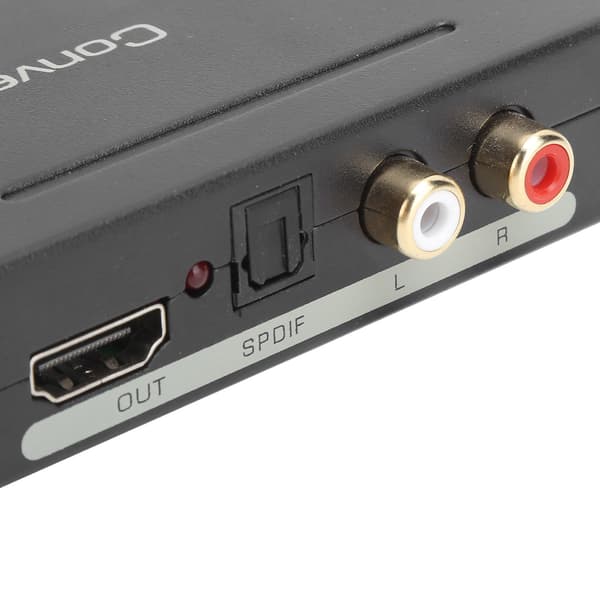 Lydkonverter Splitter HDMI til Digital Optisk SPDIF + RCA L/R Stereo, Sort