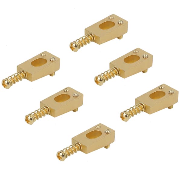 6-pack mässing gitarrstall strängsadlar reservdelar för elgitarr guld 20x10.5x6.5/4.8mm