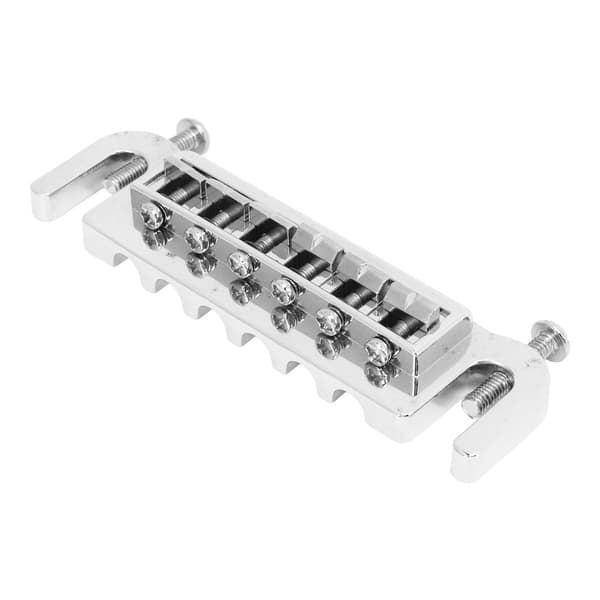1 gitarrrullsadelstall & 2 bultar silvermetall stabilt robust för elgitarrsträng