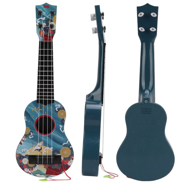 Barnleksak Ukulele Mini Plastgitarr Musikinstrument för förskolebarn PresentBlå