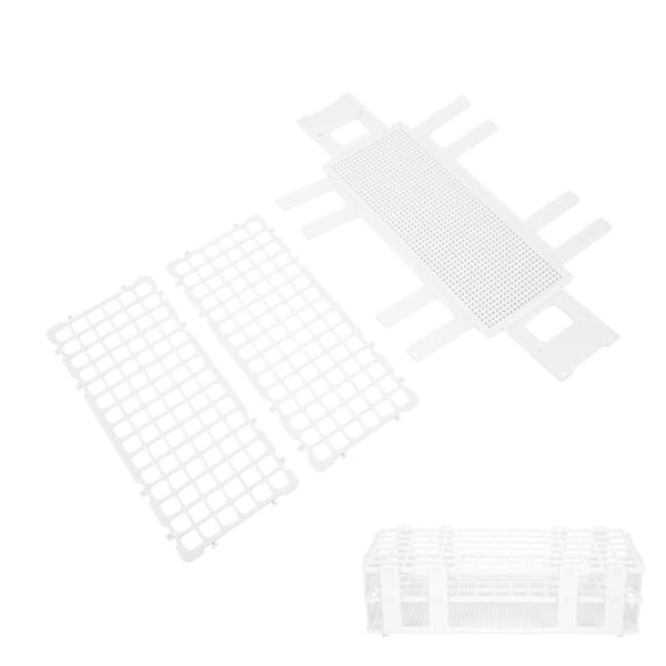 5-pack provrörsställ i plast, 90 hål, provflaskhållare för 13 mm laboratorieprovrör