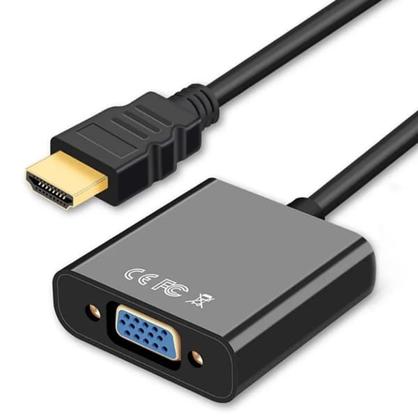 HD Multimedia Interface til VGA-konverter 1080P Rustfri Forgyldt Interfaceadapter til Bærbar Computer
