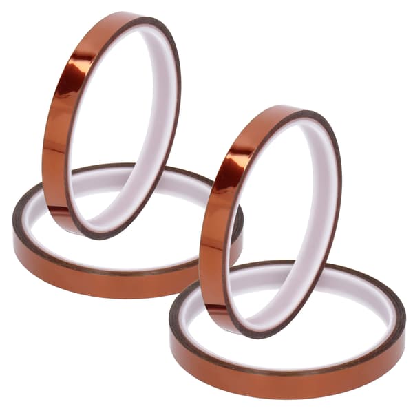 4 stk. varmebestandig polyimidtape gulbrun til 3D-printer varmeplade