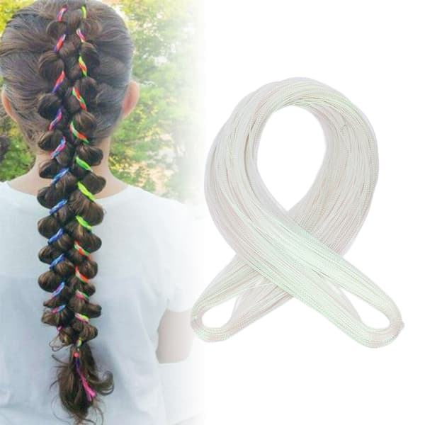 Skinnende Hår Tinsel Extensions til Fester og Modeshows - Levende Gradient, Holdbart og Sikkert Dekorativt Tilbehør