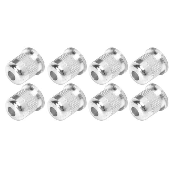 8-pack gitarrsträngshylsa i legering, kompakt bas genomgående fäste för reservdel, silver