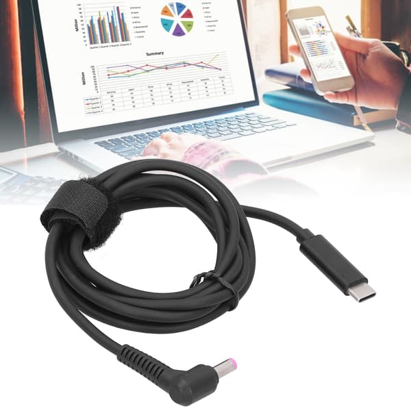 USB-C han til DC 4.8x1.7mm strømadapterkabel til opladningsstik til bærbar computer