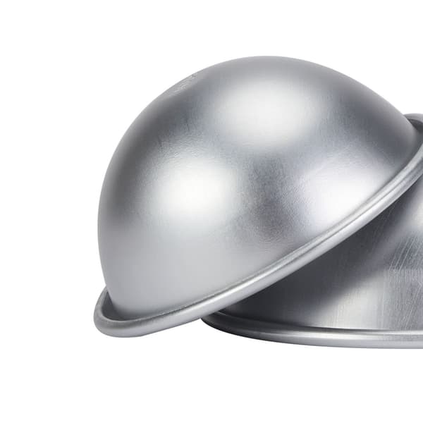 10 cm halvcirkelformad form i aluminium, halvsfär, chiffongkaka, bikini, efterrätt, pudding, bakform