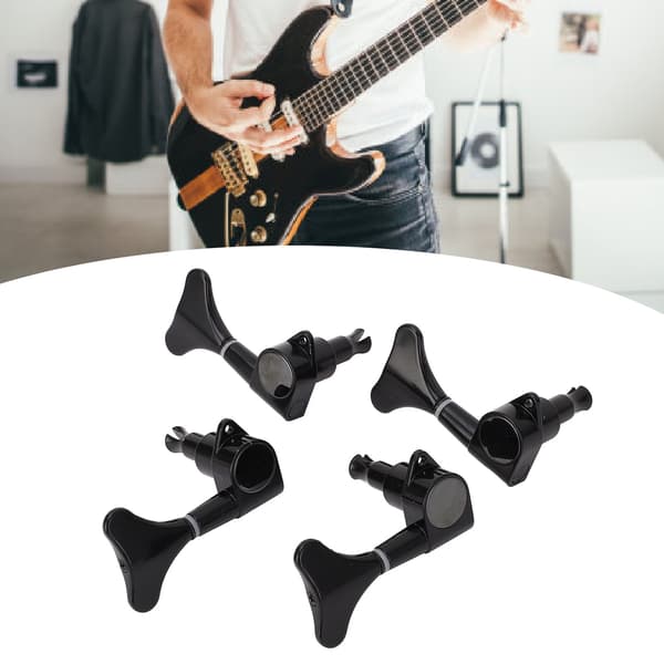 Basguitar stemmeskruer 4R sort metal forseglede stemmehoveder ekstra bastunere til E-bas