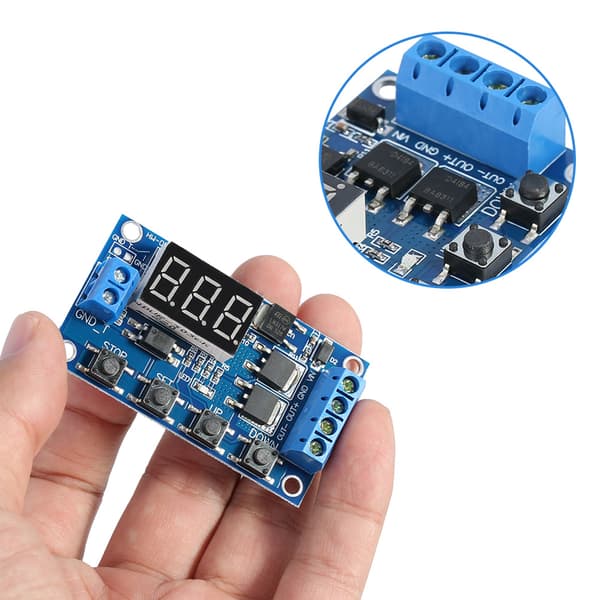 DC 5V-36V Trigger Cycle Delay Timer Switch Tænd/Sluk Relæmodul med LED-display