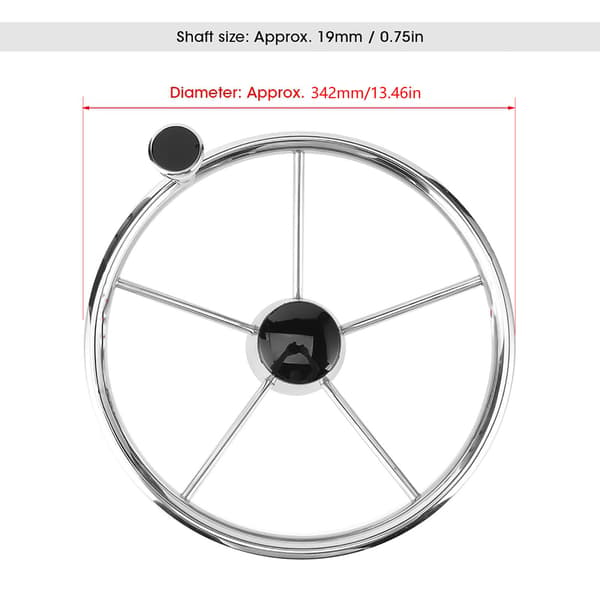 13,5\" 5-eget bådratt med knop, rustfrit stål universel marine hardware