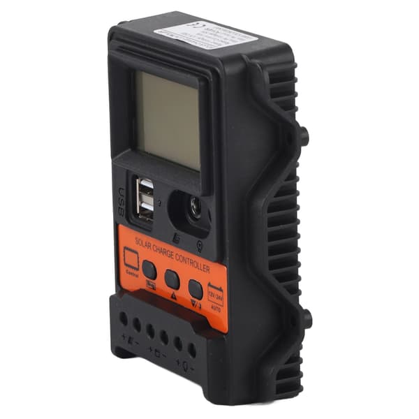 Solar Charge Controller LCD Display 2 USB Output PWM Panel Charging Regulator 12V 24V10A 130W 260W