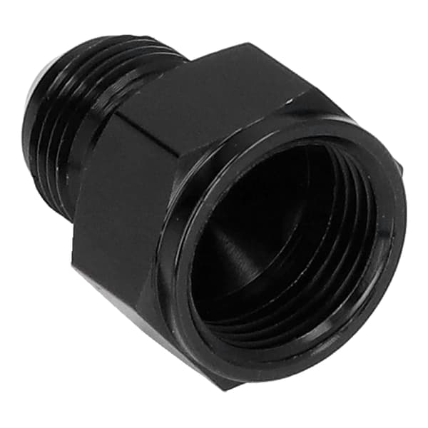 Rørreduktionsadapter Lige AN10 Hun til AN8 Han Aluminiumlegering Sort Fitting