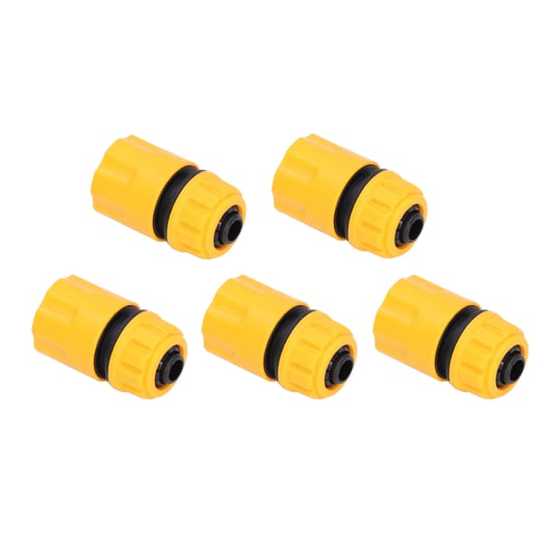 5 stk. slangeadapter rørforbindelsesfitting ABS 3/4 tommer hurtigforbindelsessæt til haven