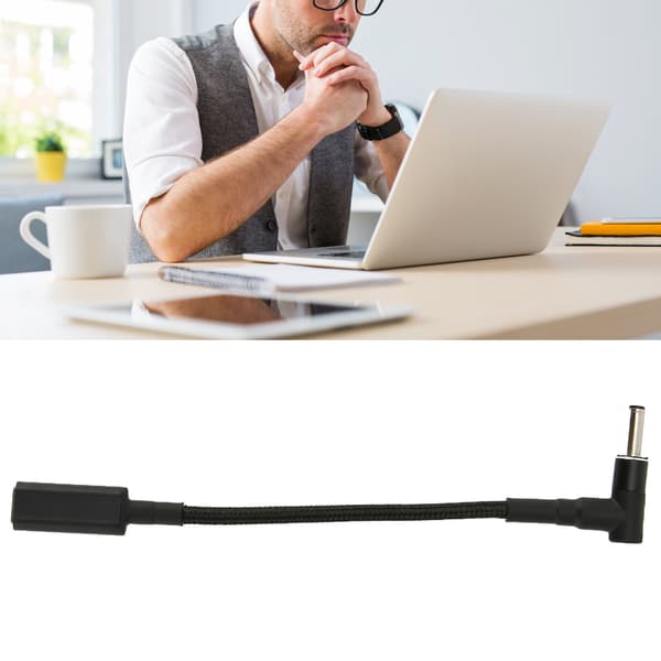 USB-C til 4.0x1.35mm opladerkabel, 100W PD strømadapter til Slim Tip bærbar computer