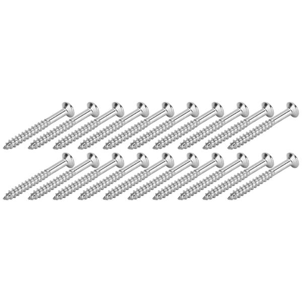 20-pack gitarrhals-skruvar i rostfritt stål, rostfritt monteringsset för elbas, silver, 20 delar