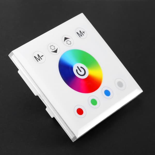 Väggmonterad färgglad RGBW LED Touch Panel Controller Dimmerbrytare för LED-listljus Vit