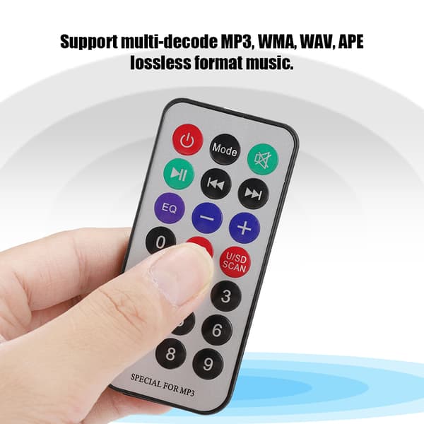 Bluetooth 5.0 MP3-afspillerkort, tabsfri WMA WAV APE-dekoder, FM-radio, understøttelse af USB-flashdrev