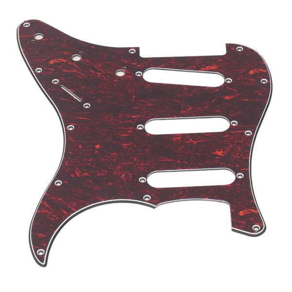 Rött Stratocaster 11-håls gitarrplektrumskydd, plast-scratchplate, ersättningsskydd för elgitarr