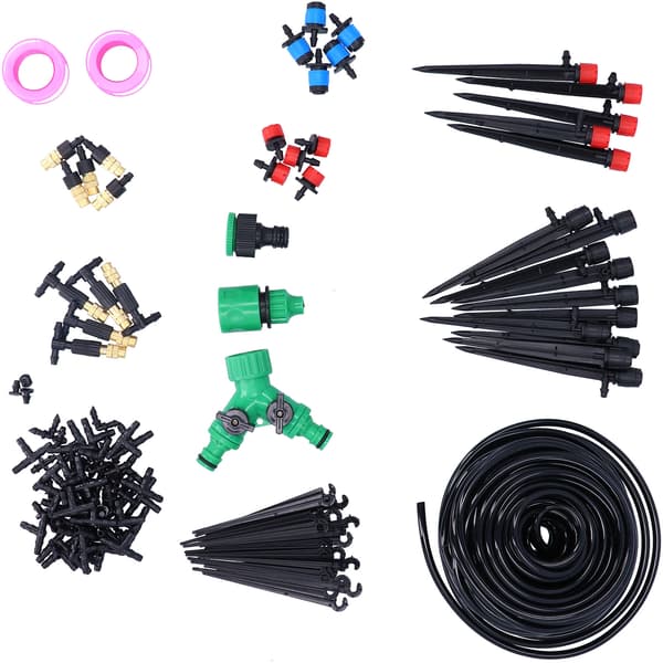 7,6 m trädgårdsbevattningsset, minivatteningssystem för växter, justerbart sprutkit