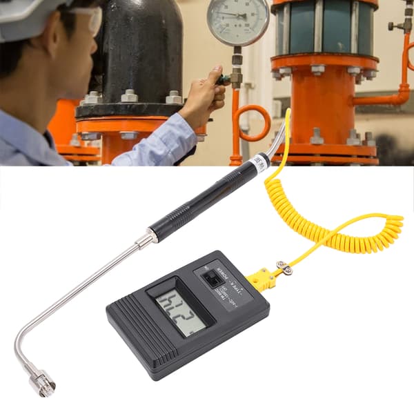 Tm‑902c Industriel LCD-display Digital Sensor Termometer med Buet Skaft Overfladetermoelement ‑50‑500℃