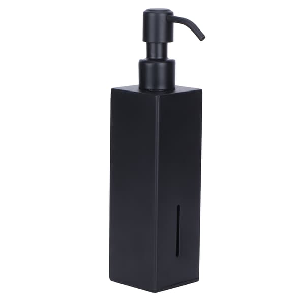200 ml firkantet bruseflaske 304 rustfrit stål shampoo håndsæbedispenser sort