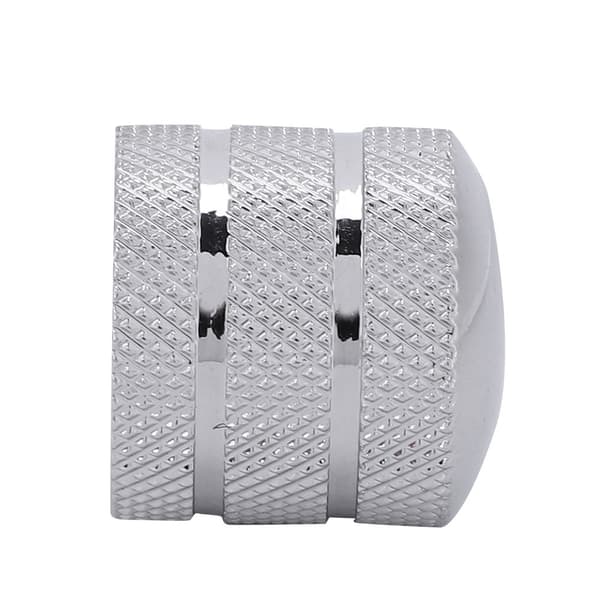 2 st silvermetallknoppar för elgitarrbas 6 mm axel 18,5x18 mm potentiometerlock volymtonkontroll