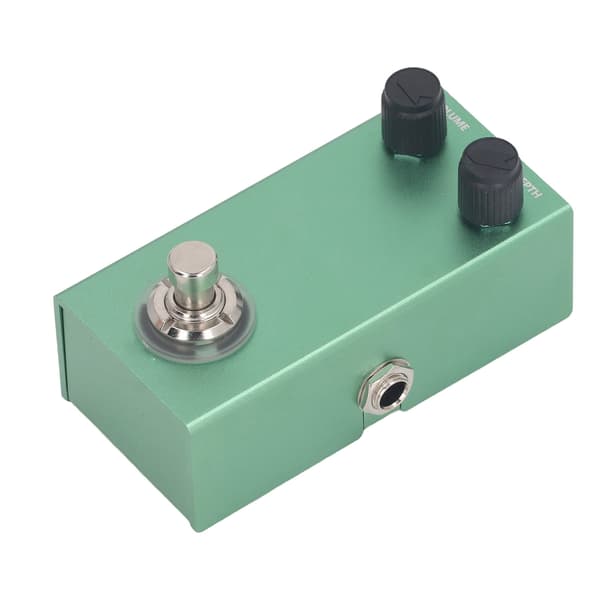Vibrato gitarr effektpedal aluminiumlegering miniroterande kontroll elektrisk gitarr pedalbräda 9V DC