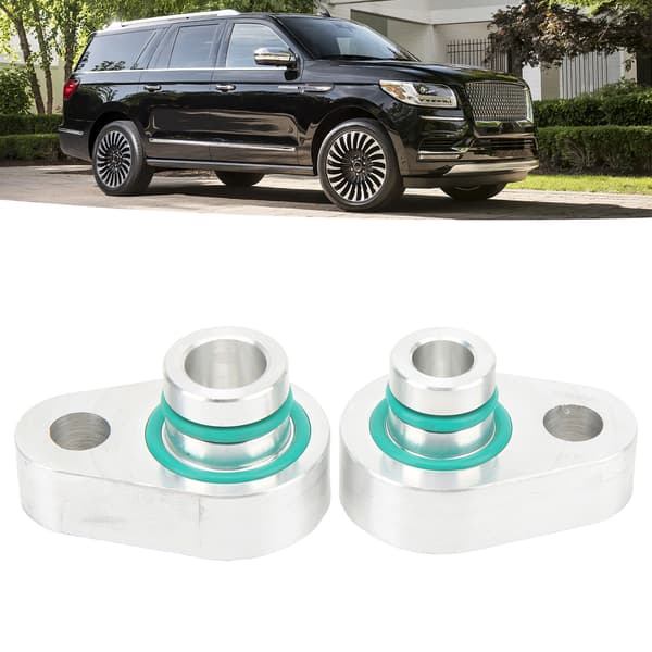 2-pak bageste AC-udluftningsblokplader, CNC-aluminium, sort, passer til Ford Expedition 07-18