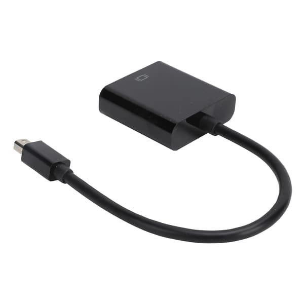 Mini DisplayPort til VGA-adapterkonverter, ABS-hus, sort, til ThinkPad bærbar computer og pc