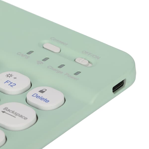 Trådløst tastatur pålidelig forbindelse til telefon, tablet, bærbar computer, iOS Android Windows-kompatibel, grøn