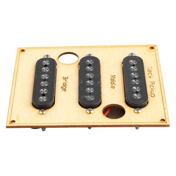 Gitarrpickup-set Svart Brusfri 6 Ljudhål Elgitarr Single Coil Pickup-set