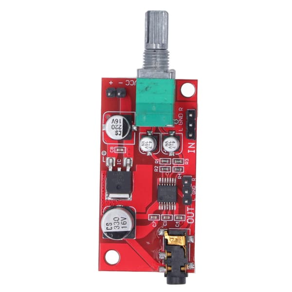 Mini Hovedtelefonforstærkermodul 3,5 mm Interface Hovedtelefonforforstærkerkort DC 3‑12V MAX4410