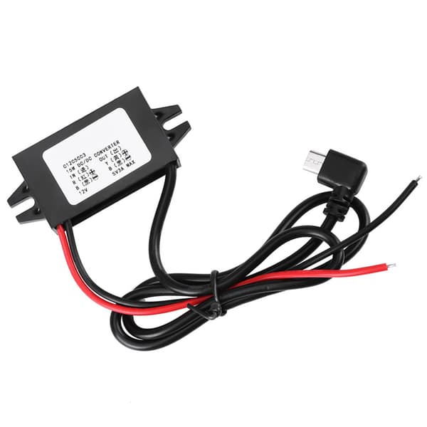 DC-DC 12V til 5V 3A Micro USB Konverter Spændingsneddrosler til Bil Smartphone