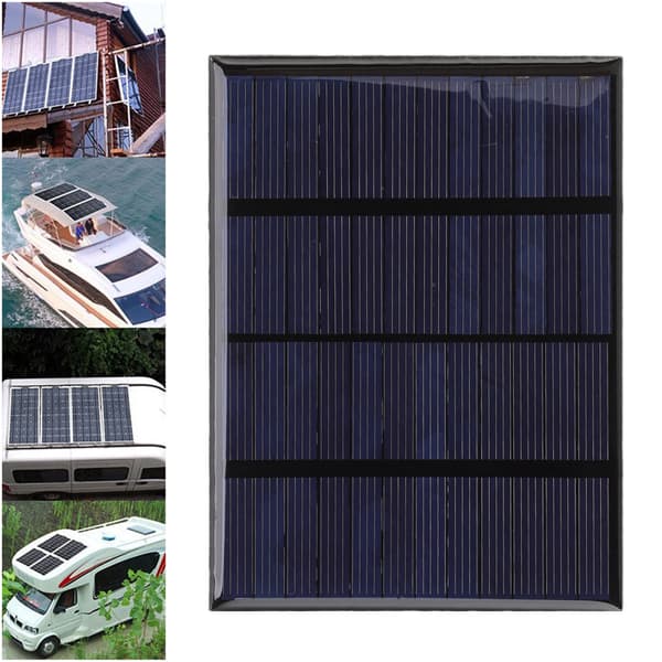 12V 1.5W Mini Epoxy Solpanel DIY Solbatteriladdningspanel Polykisel Solcell för Campinglyktor Mobiltelefon