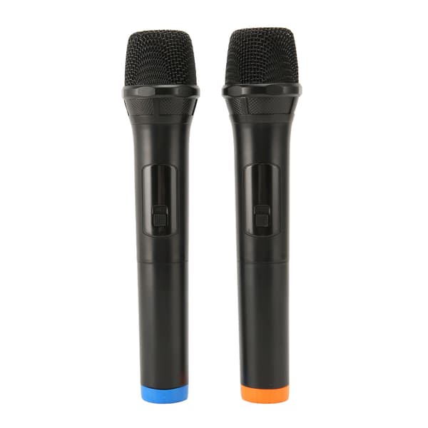 2-pack trådlösa dynamiska USB-mikrofoner, sladdlöst handhållet mikrofonset för karaoke, sång och tal