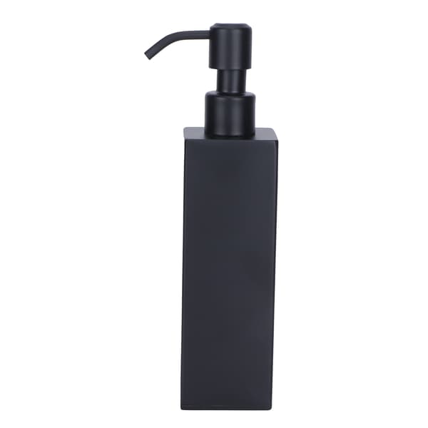 200 ml firkantet bruseflaske 304 rustfrit stål shampoo håndsæbedispenser sort