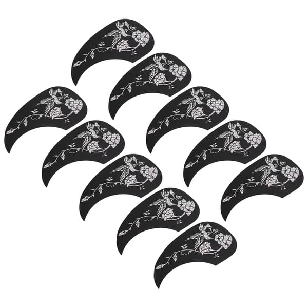 10 st gitarrskyddsplattor PVC Akustisk gitarr Scratch Pickguard Stränginstrumenttillbehör Silver