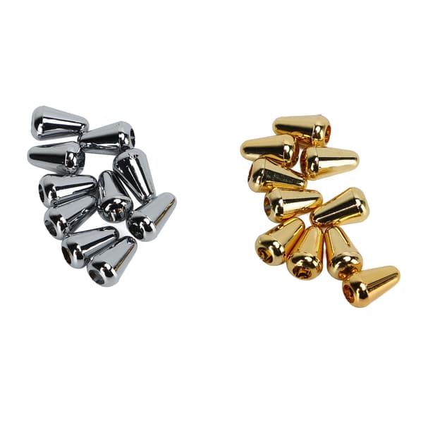 20-pack elgitarr switch tip väljarknopp slitsad plastset silver guld för ersättning