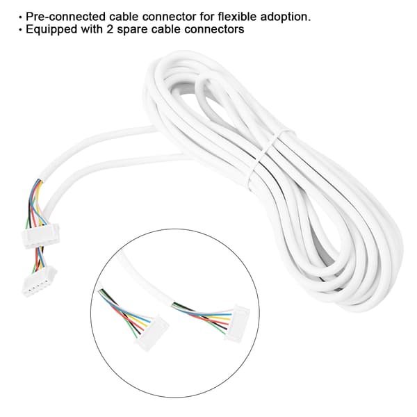 5m 0,3 mm 6-ledare flexibel rund kopparkabel för videointercomsystem