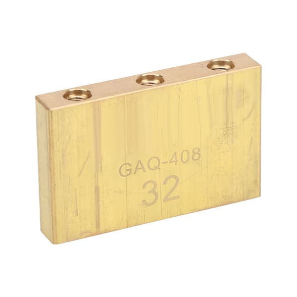 Gyllene mässing Tremolo Block Gitarrstallbas 32 mm Kompakt Rostfri Gitarrhårdvara med 3 skruvar för Elgitarr