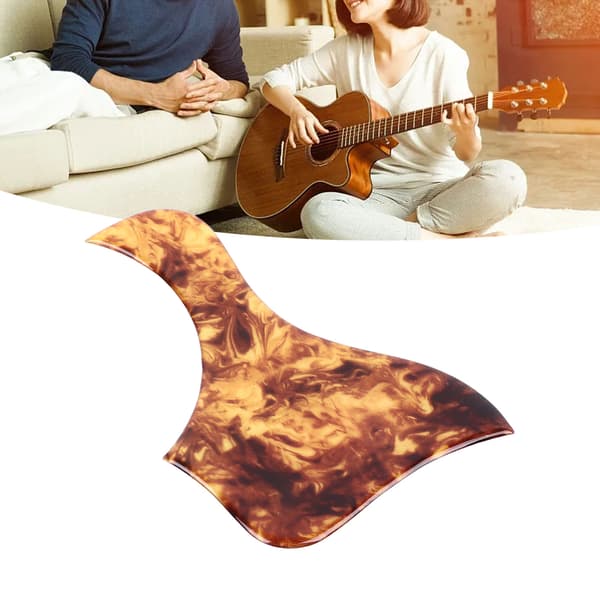 PVC Gitarr Scratchplate Protector, Tjock Repsäker Självhäftande Prydnadsplatta för Akustisk Gitarr, Modernt Tillbehör