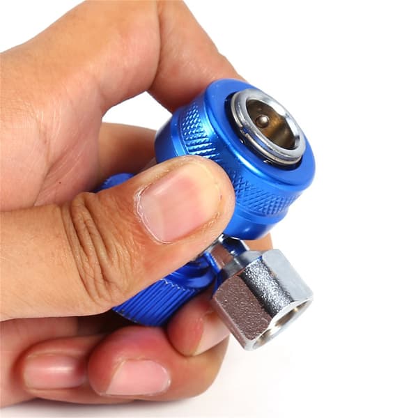 2-pack R134A AC snabbkoppling hög låg sidoadapter, justerbar anslutningssats