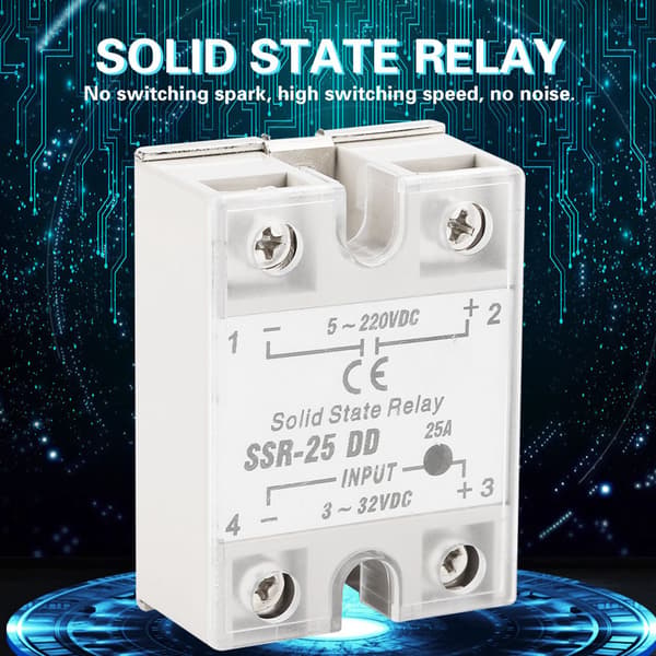 SSR-25 DD 25A 5-220VDC Solid State Relä för industriell automationsprocess