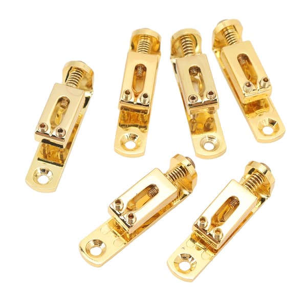 6-pack elgitarrstallar, delad stil, zinklegering, reservdelar, guld